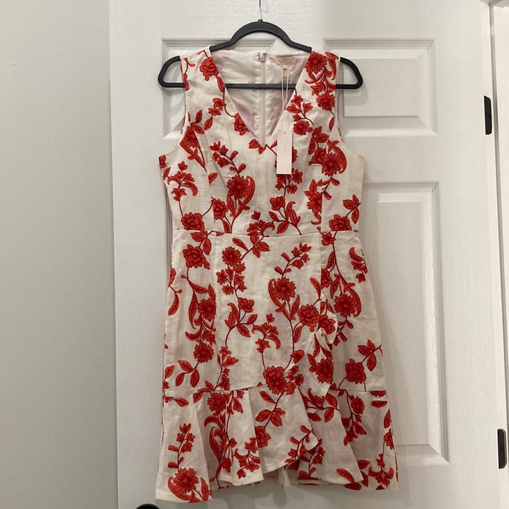 Rebecca Taylor linen embroidered dress